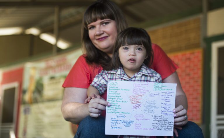 Mother and daughter with their complex care map