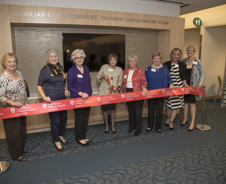 Members of the Auxiliary at a hospital ribbon cuting